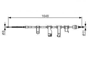 Bosch 1 987 482 350 - Brzdové lano -