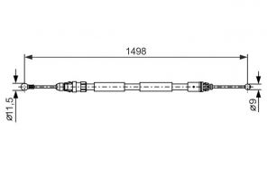 Bosch 1 987 482 387 - Brzdové lano -