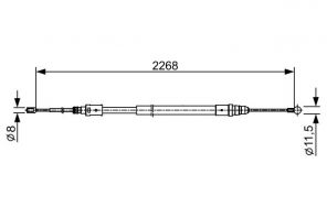 Bosch 1 987 482 409 - Brzdové lano -