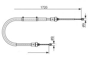 Bosch 1 987 482 411 - Brzdové lano -
