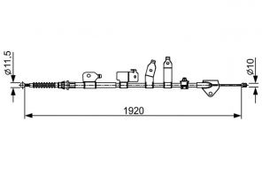 Bosch 1 987 482 438 - Brzdové lano -