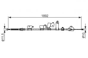 Bosch 1 987 482 439 - Brzdové lano -