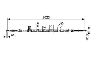 Bosch 1 987 482 515 - Brzdové lano -