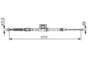 Bosch 1 987 482 644 - Brzdové lano -