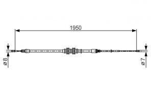 Bosch 1 987 482 785 - Brzdové lano -
