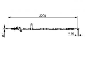 Bosch 1 987 482 787 - Brzdové lano -
