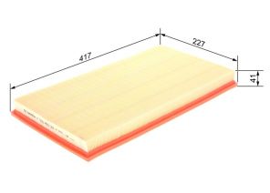Bosch F 026 400 122 - Vzduchový filter -
