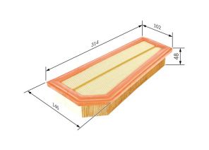 Bosch F 026 400 134 - Vzduchový filter -