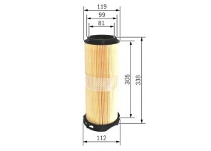 Bosch F 026 400 214 - Vzduchový filter -