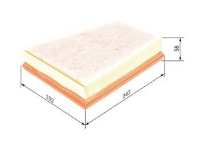Bosch F 026 400 250 - Vzduchový filter -