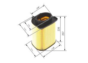 Bosch F 026 400 480 - Vzduchový filter -