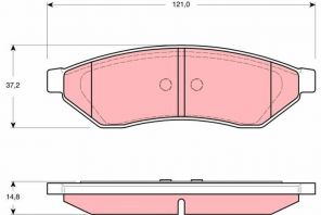 TRW GDB3346 - Brzdové platničky -