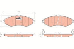 TRW GDB3347 - Brzdové platničky -