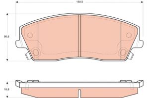 TRW GDB4140 - Brzdové platničky -