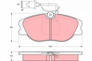 TRW GDB483 - Brzdové platničky -