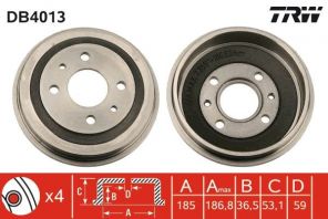 TRW DB4013 - Brzdový bubon -