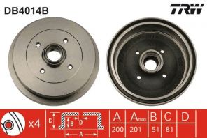 TRW DB4014B - Brzdový bubon -