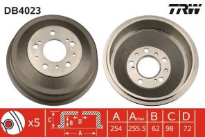 TRW DB4023 - Brzdový bubon -