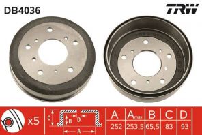 TRW DB4036 - Brzdový bubon -