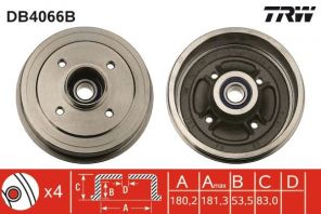 TRW DB4066B - Brzdový bubon -