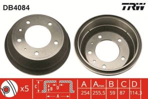 TRW DB4084 - Brzdový bubon -