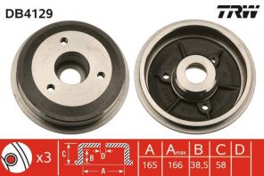 TRW DB4129 - Brzdový bubon -