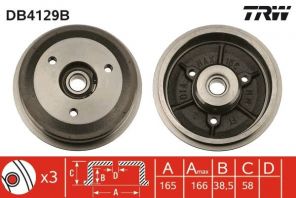 TRW DB4129B - Brzdový bubon -