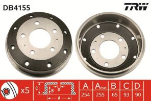 TRW DB4155 - Brzdový bubon -