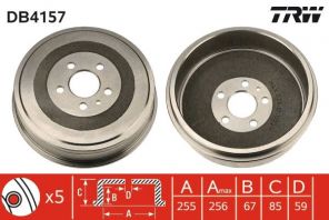 TRW DB4157 - Brzdový bubon -