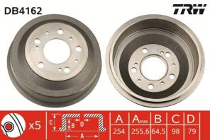 TRW DB4162 - Brzdový bubon -
