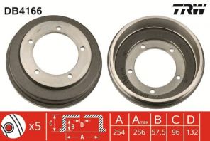 TRW DB4166 - Brzdový bubon -