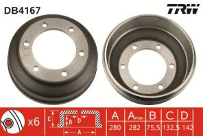 TRW DB4167 - Brzdový bubon -