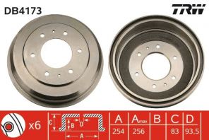 TRW DB4173 - Brzdový bubon -