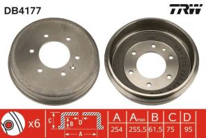 TRW DB4177 - Brzdový bubon -