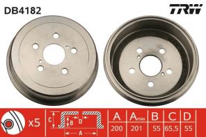 TRW DB4182 - Brzdový bubon -