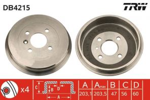 TRW DB4215 - Brzdový bubon -