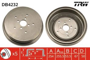 TRW DB4232 - Brzdový bubon -