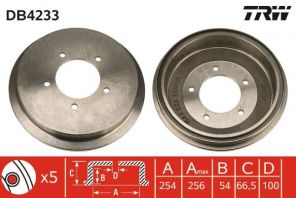 TRW DB4233 - Brzdový bubon -
