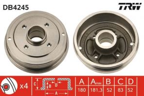 TRW DB4245 - Brzdový bubon -