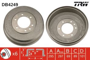 TRW DB4249 - Brzdový bubon -