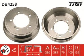 TRW DB4258 - Brzdový bubon -