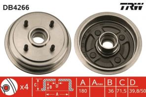 TRW DB4266 - Brzdový bubon -