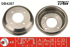 TRW DB4267 - Brzdový bubon -