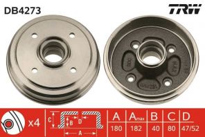 TRW DB4273 - Brzdový bubon -