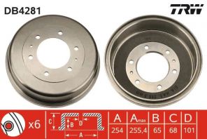 TRW DB4281 - Brzdový bubon -