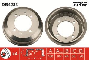 TRW DB4283 - Brzdový bubon -