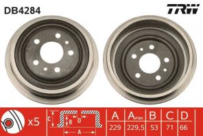 TRW DB4284 - Brzdový bubon -