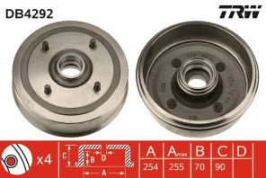 TRW DB4292 - Brzdový bubon -