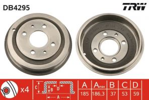 TRW DB4295 - Brzdový bubon -