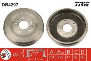 TRW DB4297 - Brzdový bubon -